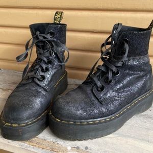 DOC MARTENS RARE MOLLY GLITTER PLATFORM